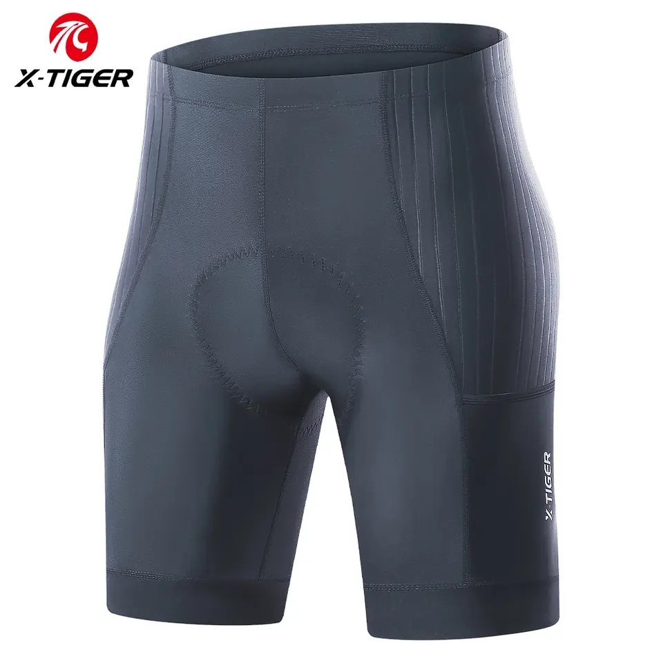 Pocket Bike X-TIGER Men's Padded Bike Shorts Anti-Slip Leg