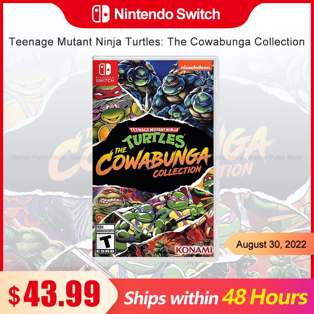 

Teenage Mutant Ninja Turtles : The Cowabunga Collection Nintendo Switch Game Deals Action Fighting Genre for Switch OLED Lite