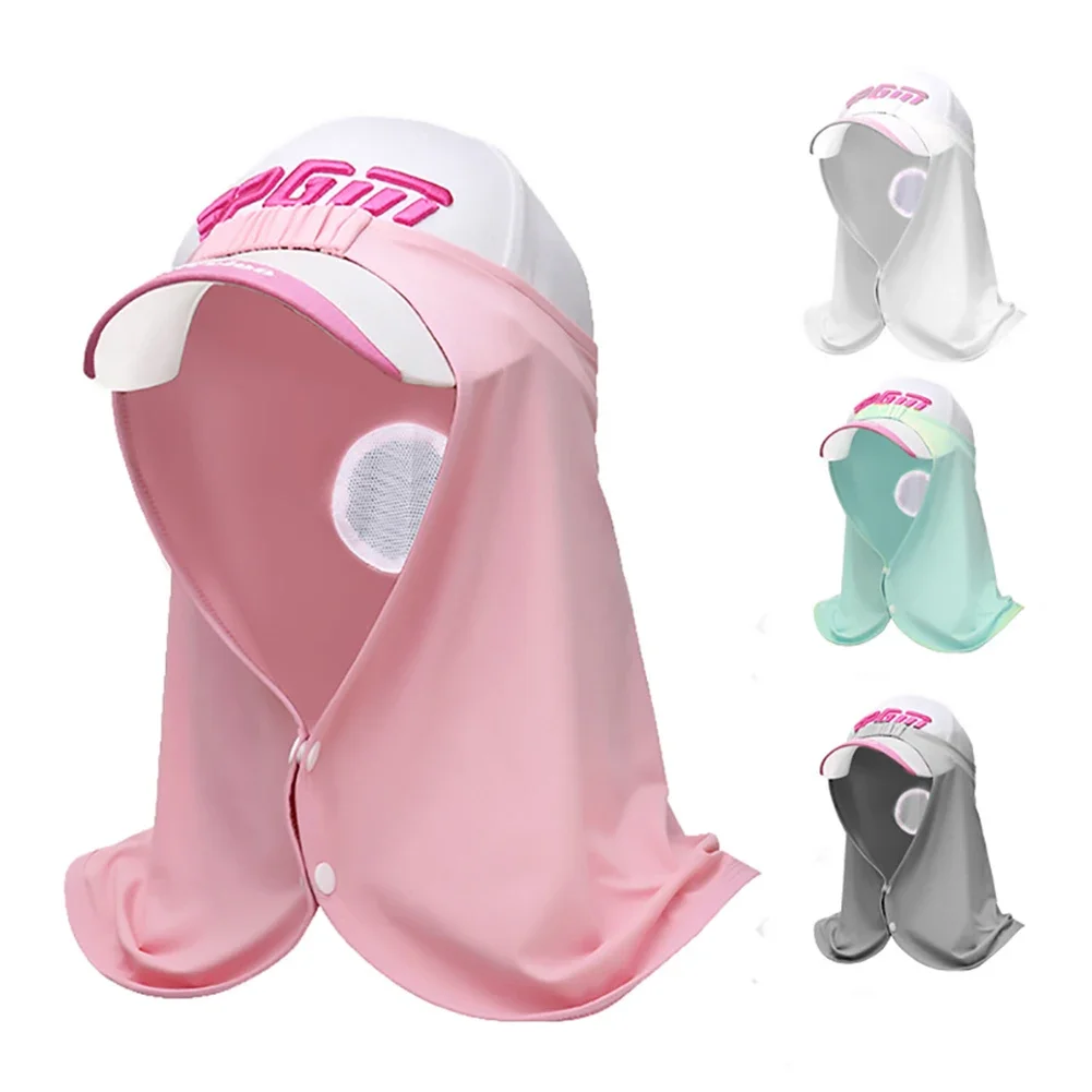 Golf Men Women Summer Sun UV Protection Caps No Hat Viscose Fiber Scarf Headscarf Fiber Mask Punk Sunscreen Mask For Sports Sun Hats Golf Caps Golf Head Covers
