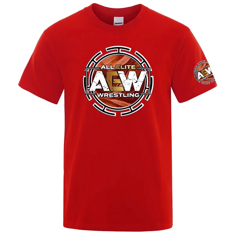 2026 올 엘리트 AEW 레슬링 AEW 프린트 여름 남성용 새로운 일반 반팔 탑 통기성 얇은 속건성 캐주얼 티셔츠