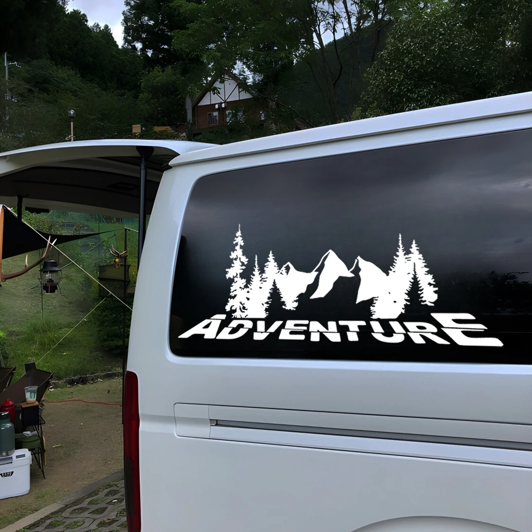 Forest adventure off-road rear windshield camping glass body modification personalized pickup truck sticker waterproof car badge sticker