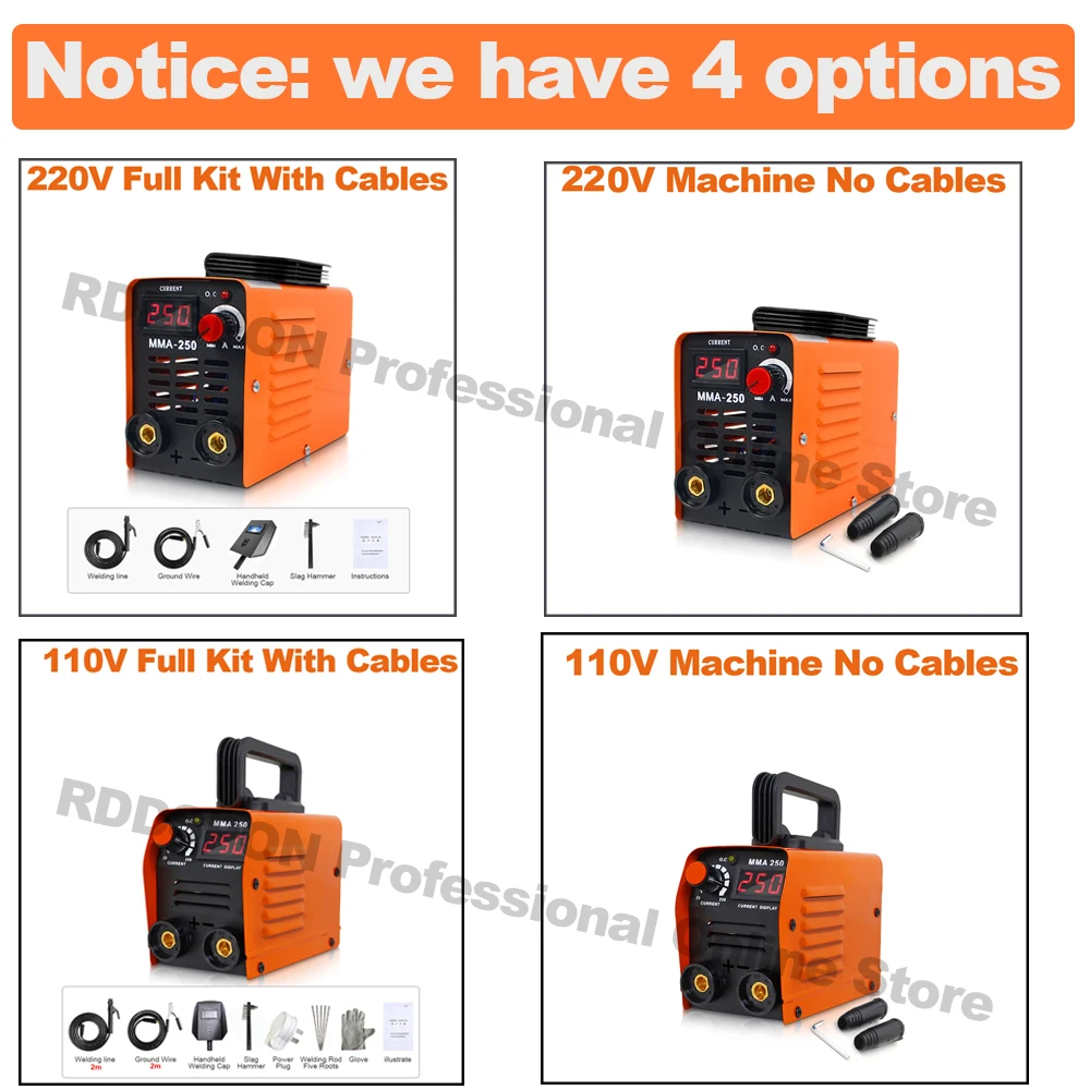 250A MMA Arc Welder Inverter Welding Machine 110V220V Electric