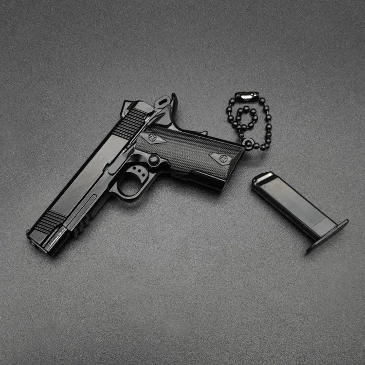 Metal Gun Model 1:3 Untitled Kimber 1911 Model Keychain Pendant 4