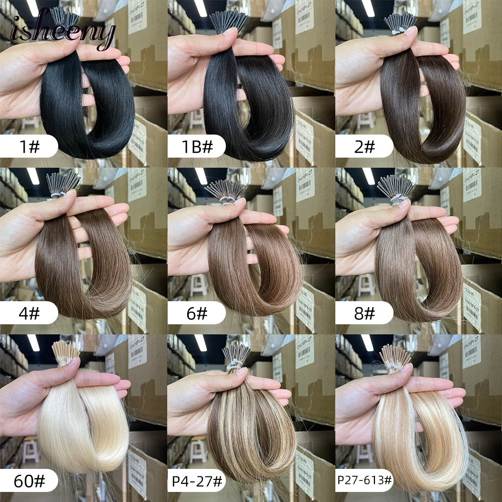 Highlight Blonde I Tip Human Hair Extensions 12-20 inches Micro Ring Hair Straight 50pcs/pack 30g Real Human P27-613#