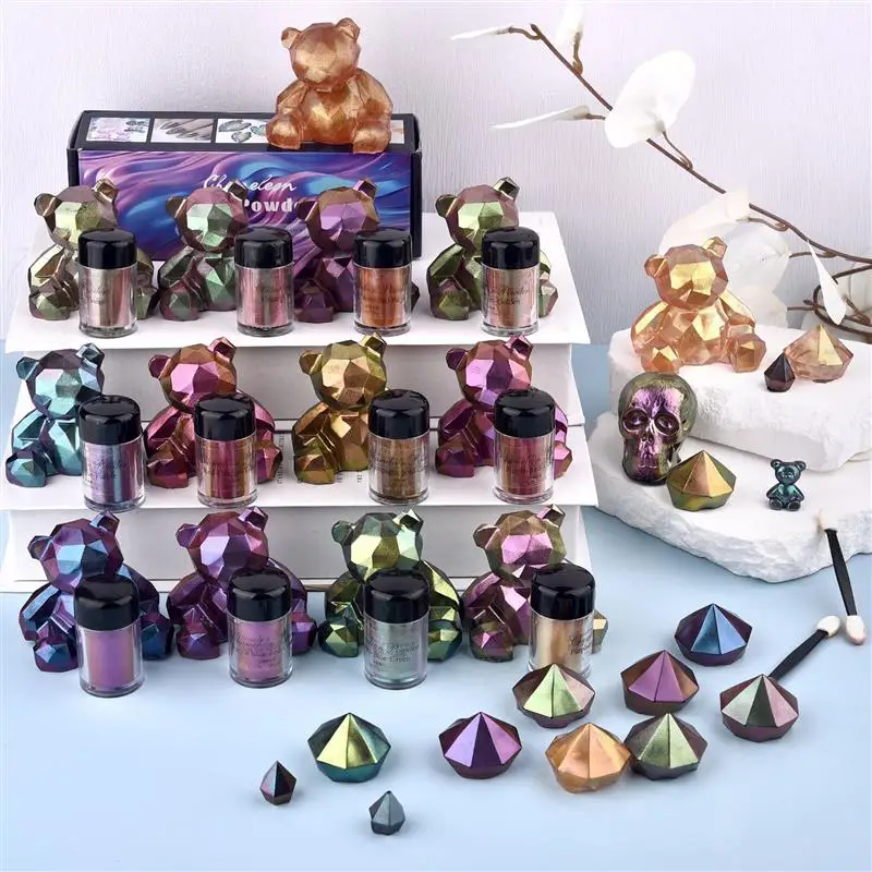 Chameleon Powder Mica Powder Colorant Resin Pigment Dye Pearl Nail Art Decoration UV Resin Epoxy Jewelry Making 5g