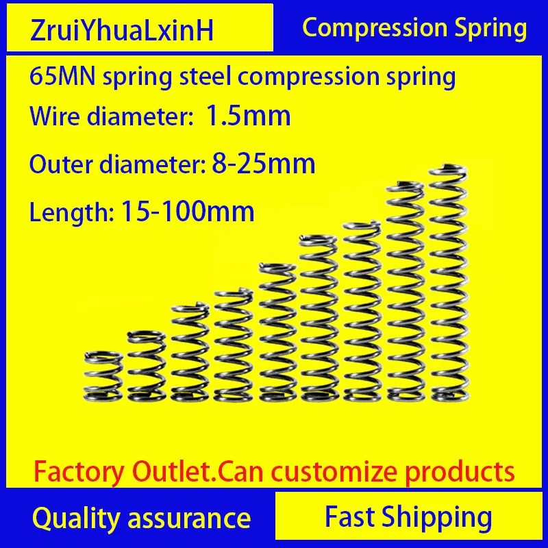 65mn Strong Spring Steel Pressure Compression Spring Shock Absorption