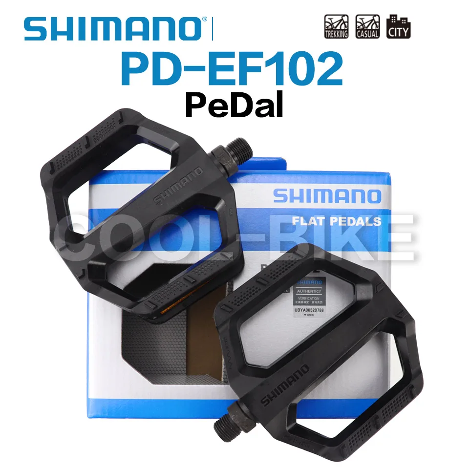 Shimano Platform Pedals for MTB, Trekking, and City Use with Aluminum Body