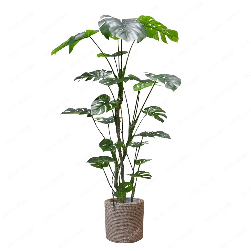 

Monstera Deliciosa Decorative Plants Large Indoor Living Room Floor Bonsai Decorative Ornaments Bionic Green Plants