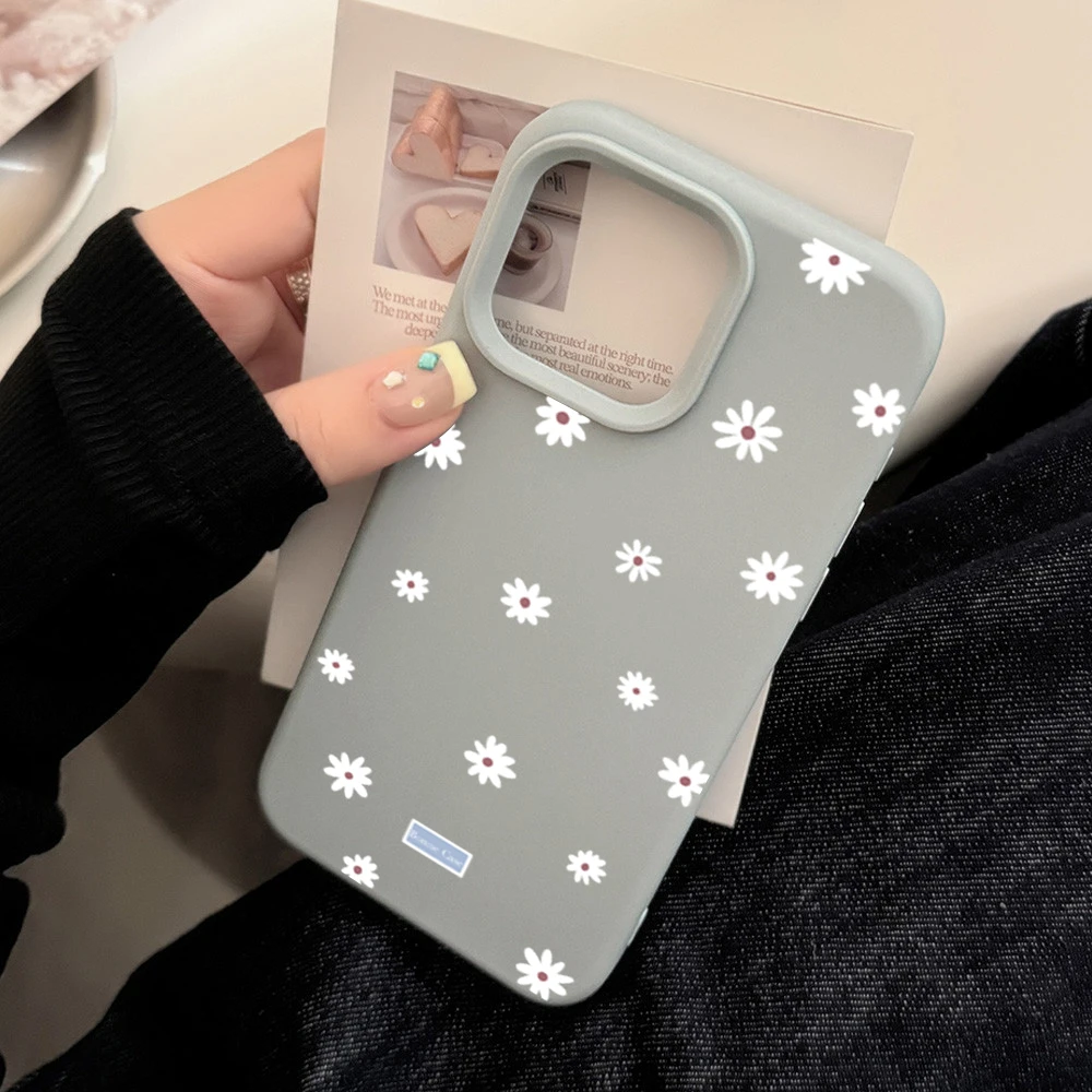 ตัวเลือกสินค้า เคสซิลิโคนลายดอกเดซี่ น่ารักกันกระแทก iPhone 11-17 Pro Max