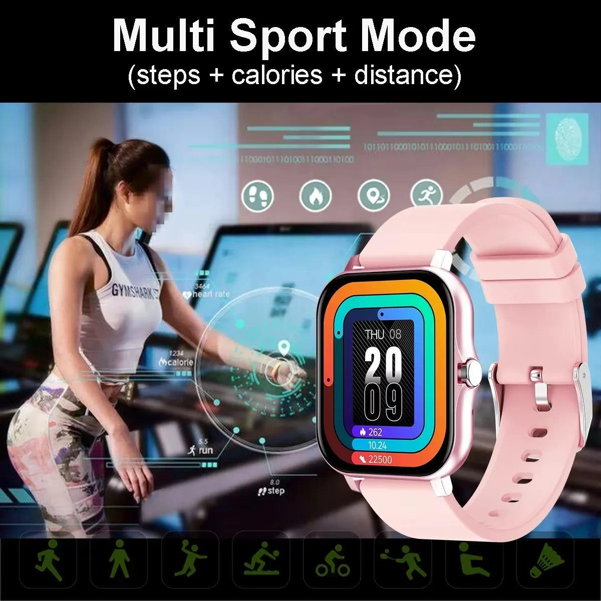2026 New Multifunctional Smart Watch Men & Women Bluetooth Connected Phone Music Fitness Sports Bracelet Sleep Monitor watch 5