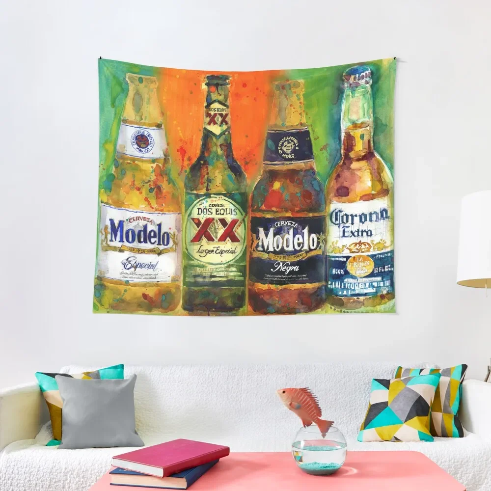 

Mexican Beers- Bright Colors - Bar Deco Tapestry On The Wall Home And Comfort Decor Anime Decor Tapestry