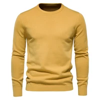 2023 New Winter Thickness Pullover Men O-neck Solid Color Long Sleeve Warm Slim Sweaters Men Men's Sweater Pull Male Clothing 1