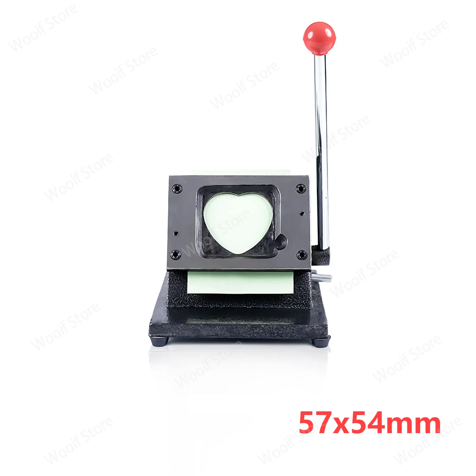 57x54mm Peach Heart Emblem Machine Badge Machine Paper Cutting Knife Badge Set 100Pcs Tinplate Emblem Consumables