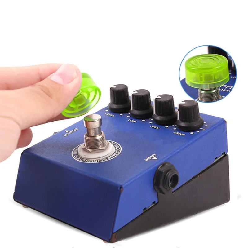 10Pcs/Pack Electric Guitar Effect Pedal Foot Nail Cap Amplifiers Candy Color Foot Switch Toppers Knob Accessories 2.5cm