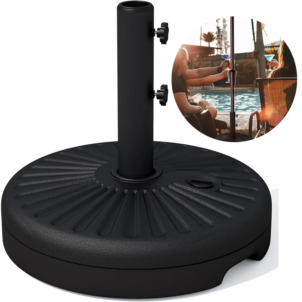 22L Patio Umbrella Stand Outdoor Umbrella Base Water Filled Stand Market Patio Outdoor Heavy Duty Holder