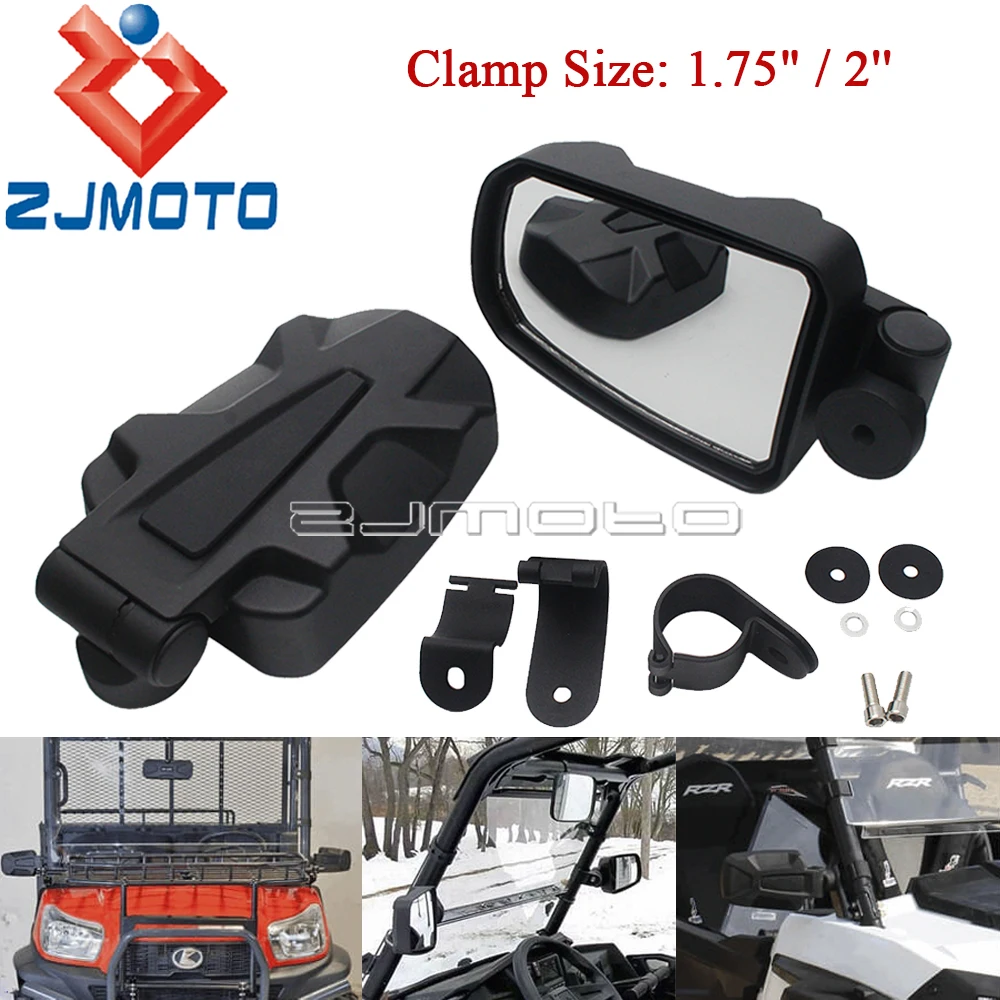 

1 Pair UTV Side View Mirror 1.75" Or 2" Rearview Mirrors For Polaris RZR 1000 XP Ranger Arctic Cat Honda Yamaha Rhinos Kawasaki