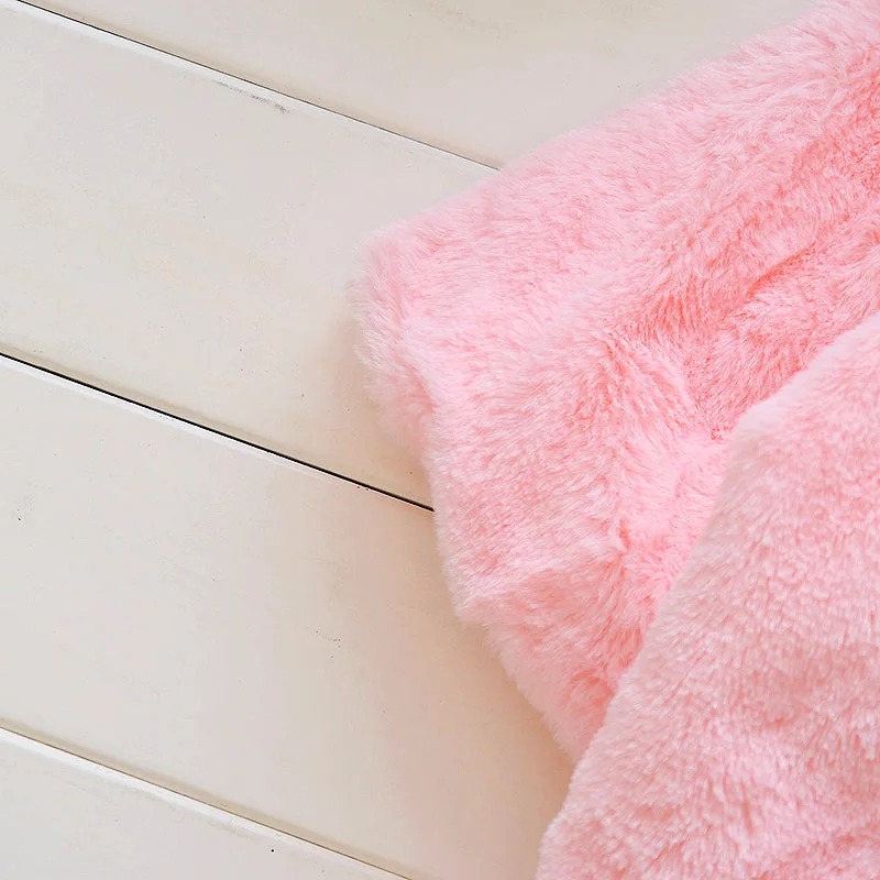 Baby Girl Coat Winter Warm Hooded Cartoon Cute Baby Girl Coat Cute Plush Warm Cotton Jacket