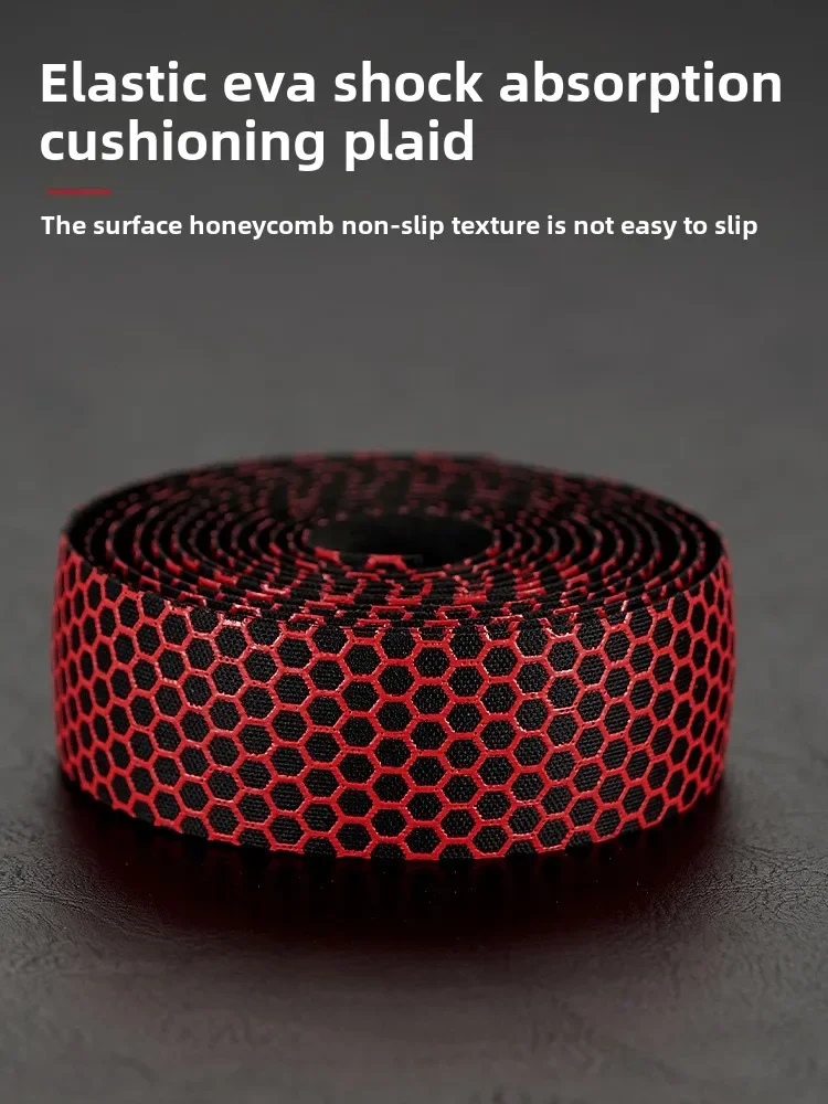 Handlebar Tape Cycling Road Bike Handlebar Tape Leather Handle Bar Grip Wrap Comfort Non Slip Breathable Anti Shock Bar End Plug