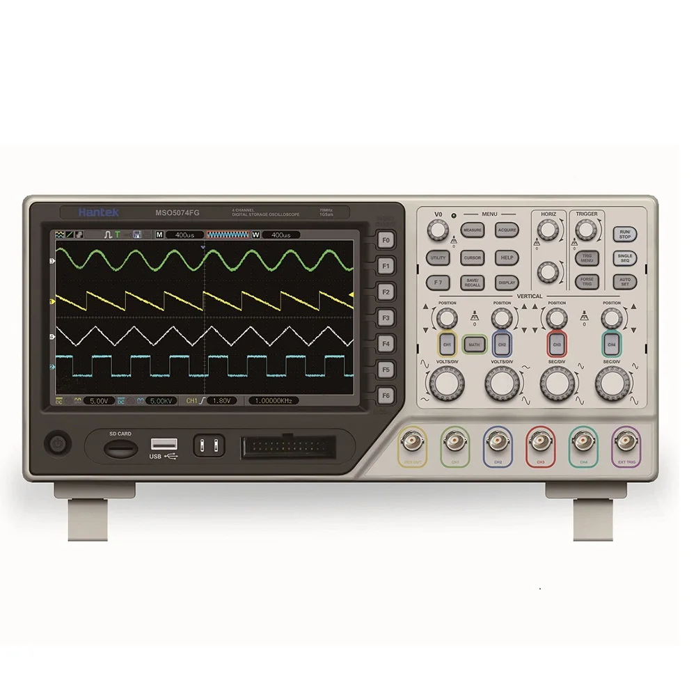 

Hantek MSO5074FG 70MHz 4 Channel USB digital Oscilloscope Arbitrary/Function Signal Generator 1GSa/s