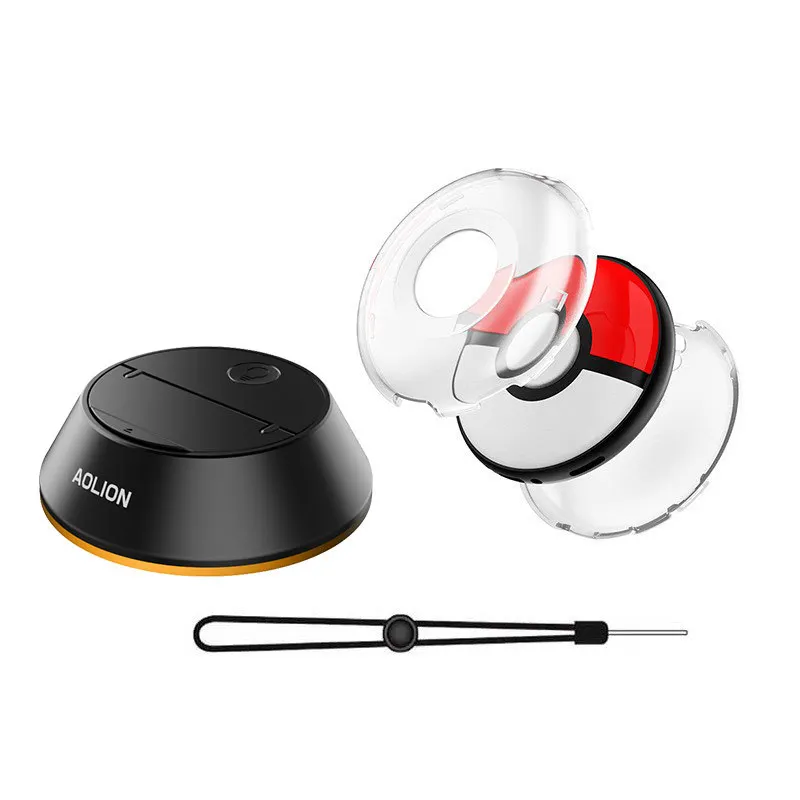 Adattatore Per Caricabatterie Magnetico Per Pokemon Go Plus + Rgb Supporto Per Supporto Di Ricarica Con Luce Colorata Dock Station Di Ricarica Per Pok