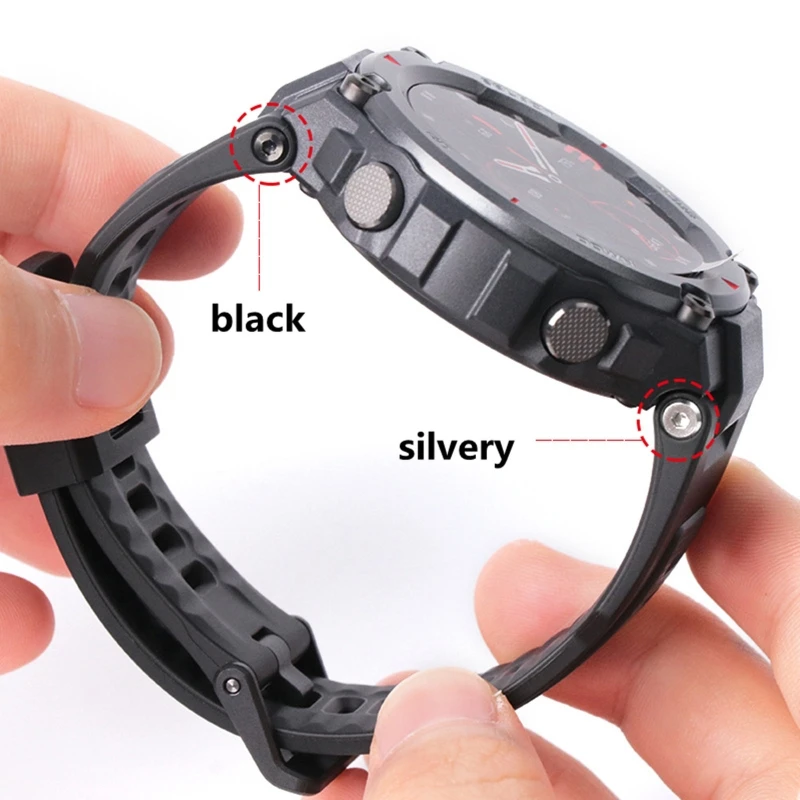 ForAmazfit T Rex/PRO/T Rex 2 시계 커넥터 나사 막대 어댑터 핀 액세서리