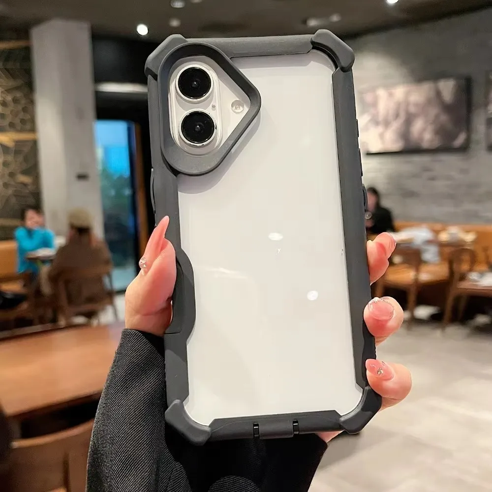 Luxury Dual-Layer Transparent Shockproof Phone Case - Durable Protective Shell