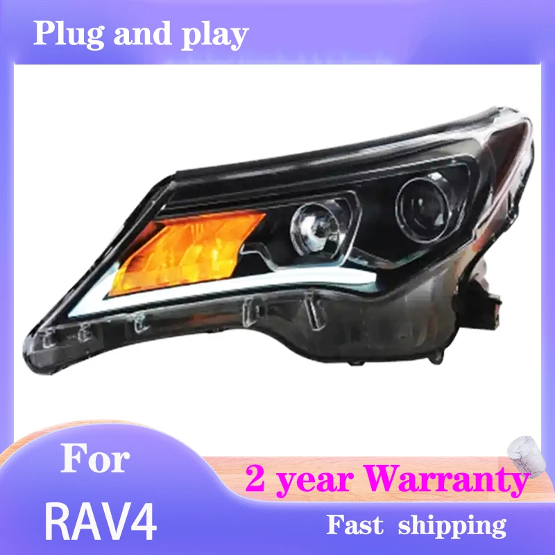 

Car Styling for Toyota RAV4 Headlights Assembly 2013-2016 RAV4 Headlamp DRL Turn Signal Low High Beam Projector Lens