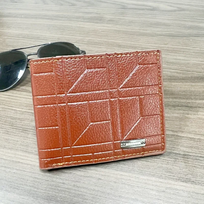 New Brand Men'S Wallet Men'S Short Wallet Youth Fashion Plaid Horizontal Soft Leather Wallet Large Capacity Multi Card Wallet 6
