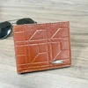 New Brand Men'S Wallet Men'S Short Wallet Youth Fashion Plaid Horizontal Soft Leather Wallet Large Capacity Multi Card Wallet 6