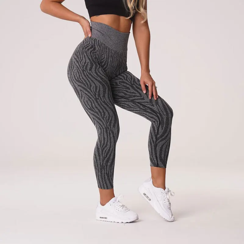 thermal leggings Zebra Seamless Fitness Leggings Gym Workout Yoga Pant Push Up Sports Women Tights High Waist Slim Elastic Legging Gym Clothing aybl leggings