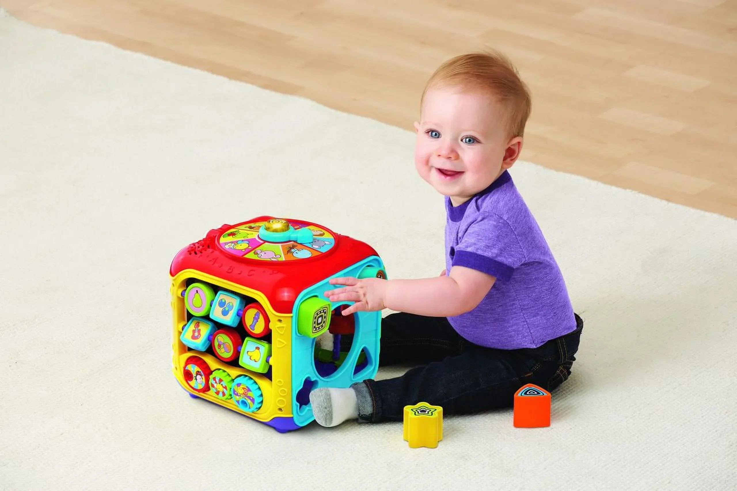 Sort and Discover Activity Cube, Learning Toy for Baby Toddler