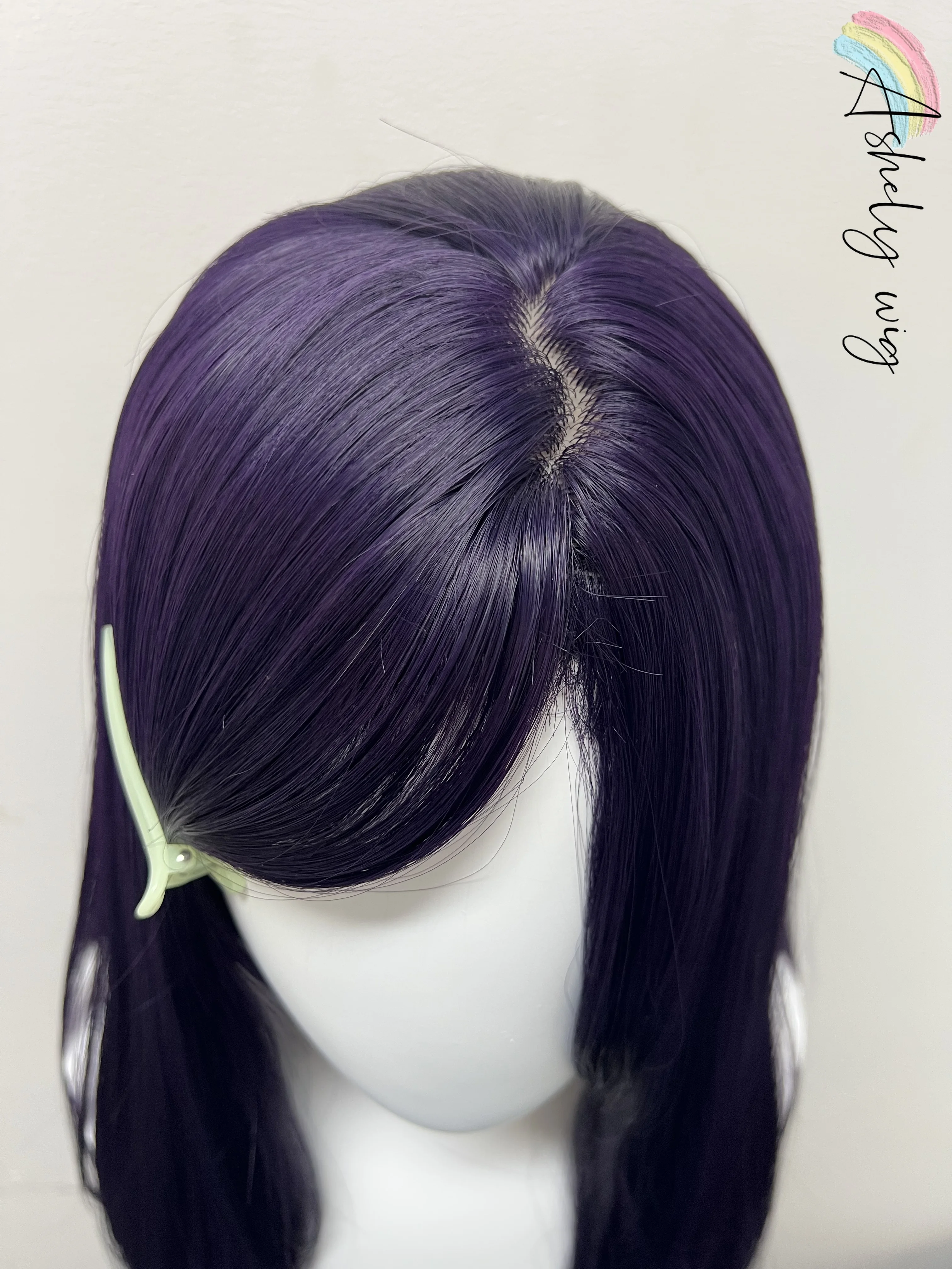 Starfire Cosplay Wig Dark Purple Wig 24inch Straight Hair Natural Headband Wigs High Temperature Fibers Synthetic Hair Wigs