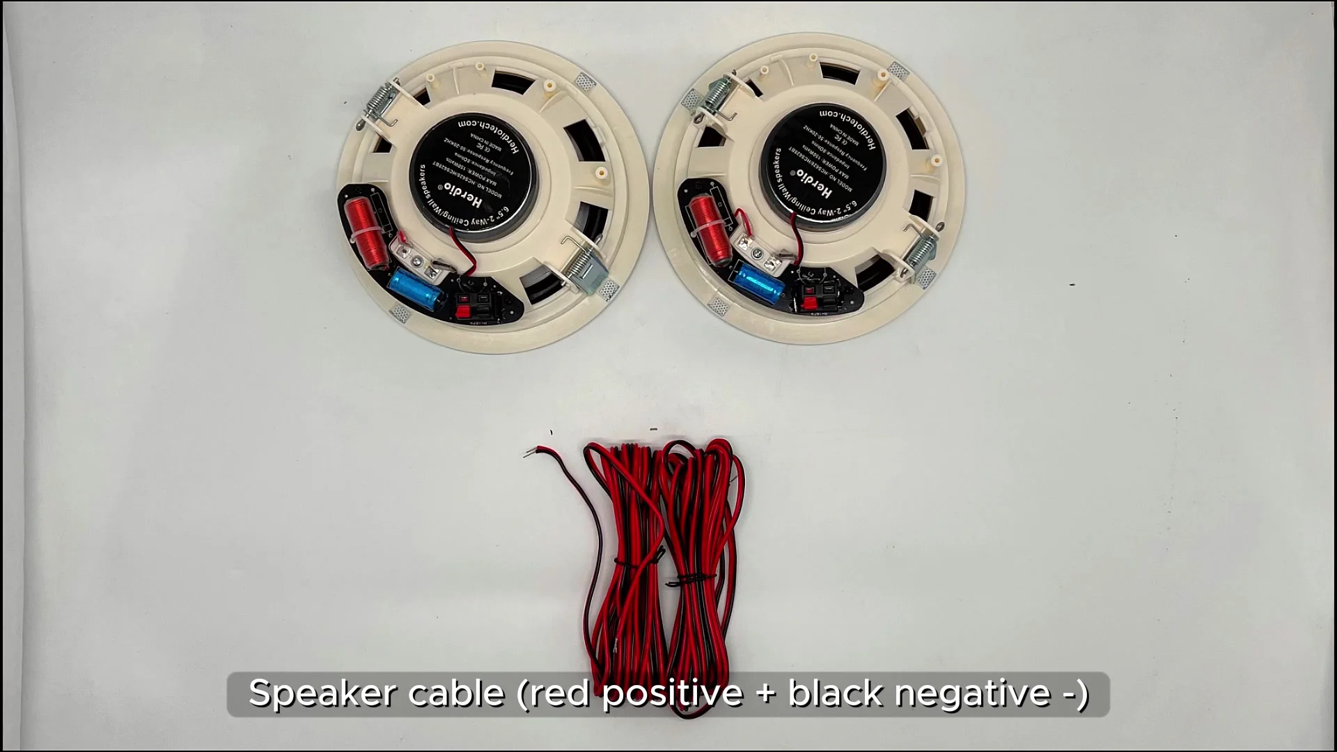 Altoparlanti Da Soffitto Herdio 6.5 Pollici 300W - Pair Per Bagno, Cucina, Interni - Foto 2