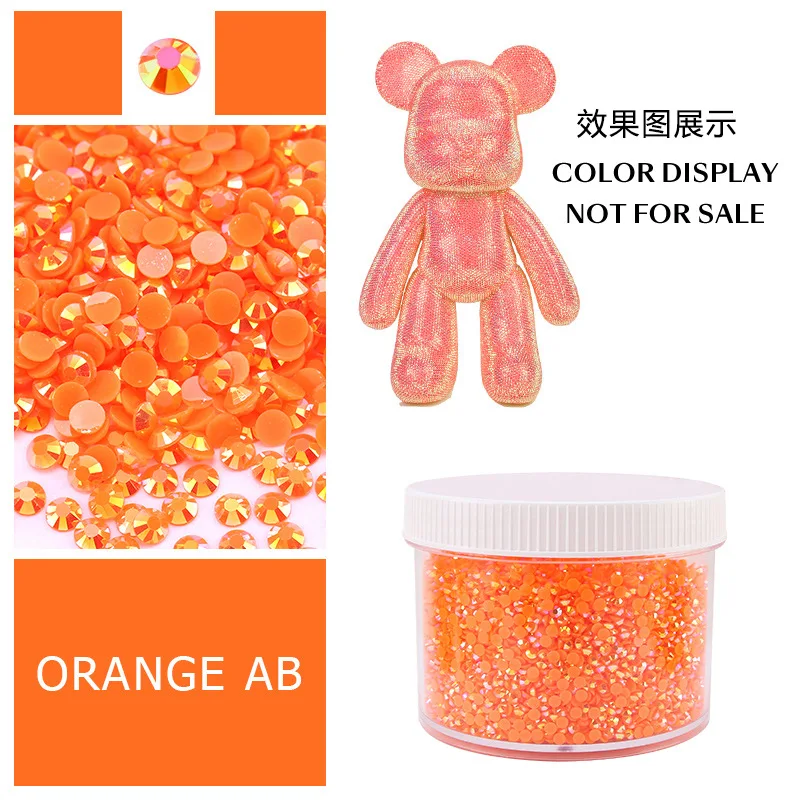 Large Box of Assorted Jelly AB Resin Non-Hot Fix Flat Back Rhinestones