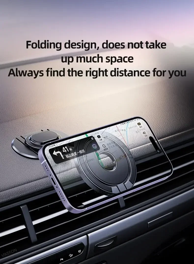 Magnetischer Autotelefon halter Ständer Magnet Auto halterung GPS mobile Unterstützung in Auto halterung für Macsafe iPhone 15 14 13 12 Samsung Xiaomi – Detail 10