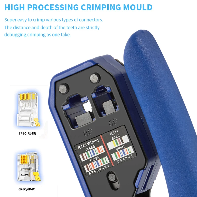Professional Network Cable Crimping and Wire Stripping Tool
