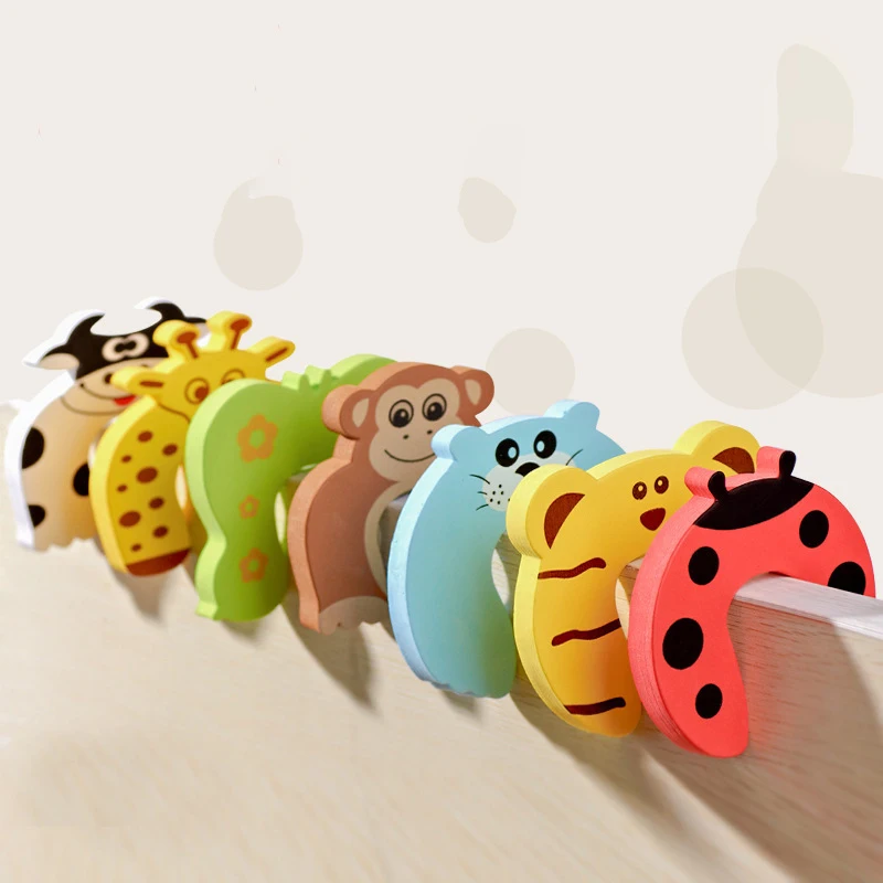 Door Stopper Doorknob Wall Protection Children Shockproof Crash Pad Finger Protecter 7pcs/Set rubber door stop