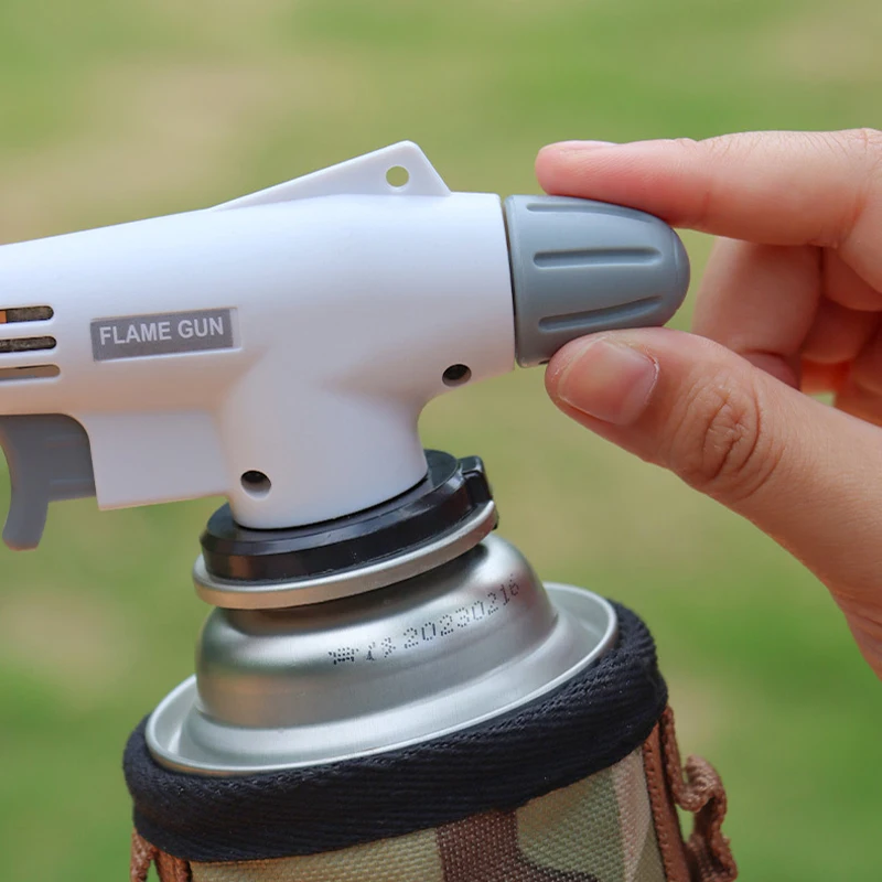 Outdoor Camping Flame Gun Torch BBQ Cooking Supplies Portable Gas Burner Welding-Burner Gun Head Cooking Welding Kitchen Tools 3