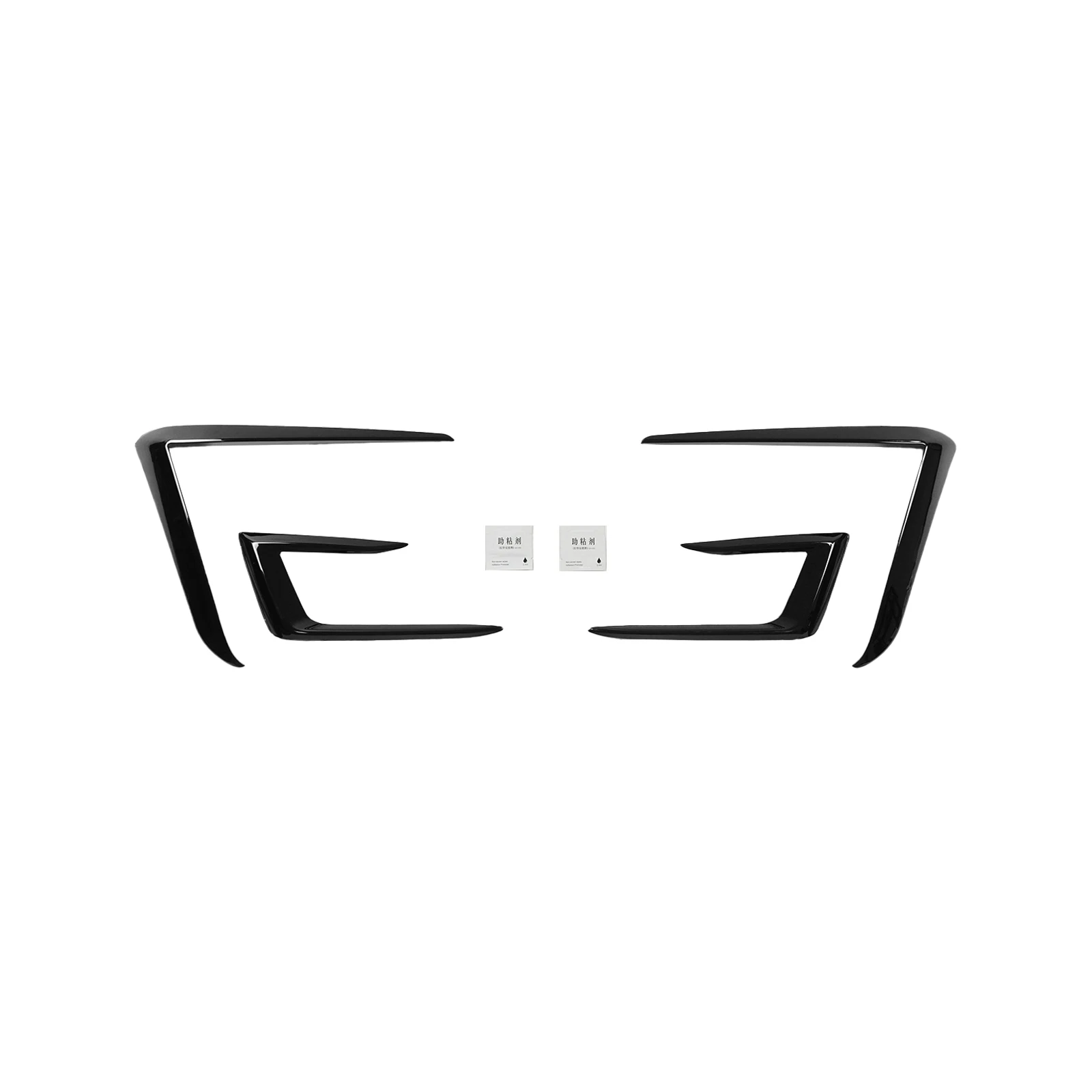 테슬라 모델 Y 주니퍼 2024-2025 4PCS 프론트 범퍼 안개등 트림 커버 카본 파이버 도색 자동차 액세서리 글로시 블랙