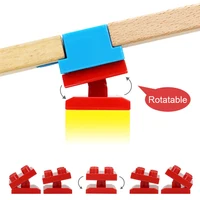 5/10pcs Wooden Track Connectors Universal Slope Building Blocks Connection Adapters fit for Brand Wooden Train Tracks Toys 2