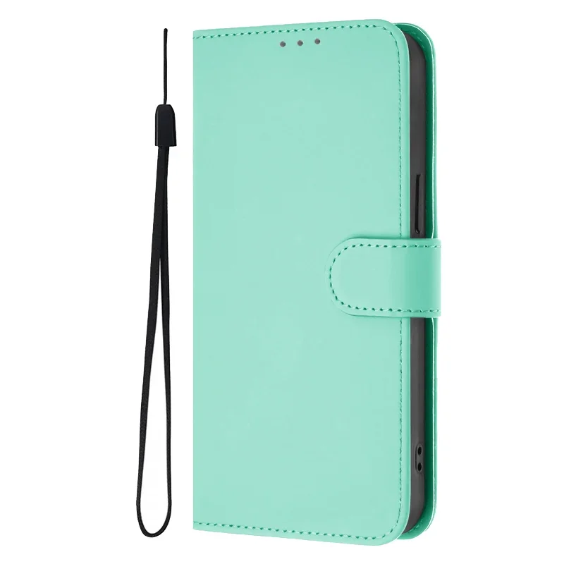 Leather Flip Wallet Case with Magnetic Closure and Card Holder