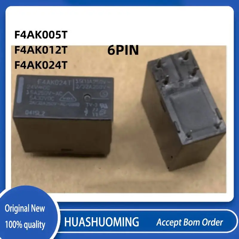 

NEW 10PCS/LoT F4AK005T 5VDC F4AK012T 12VDC F4AK024T 24VDC 6PIN 5A