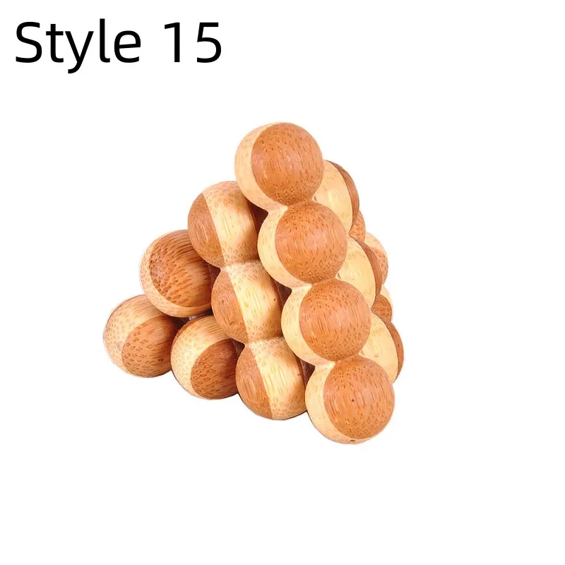 Wooden Kong Ming IQ Brain Teaser Educational 3D Puzzle Toy