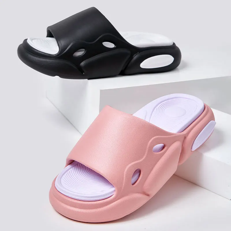 KIDMI Women Platform Flat Slippers Fashion Women EVA Slippers 2024 Summer Beach Slippers Home Bathroom Sandals New Unisex Shoes 2