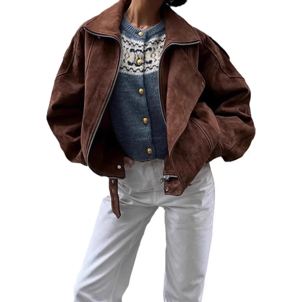 Women's Brown Vintage Maillard Style Jacket