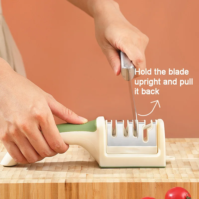 Knife Sharpener Handheld Multi-function 4 or 3 Stages Quick Sharpening Tool Non-slip Base Kitchen Knives Accessories Gadget knife sharpener,kitchen knife sharpener