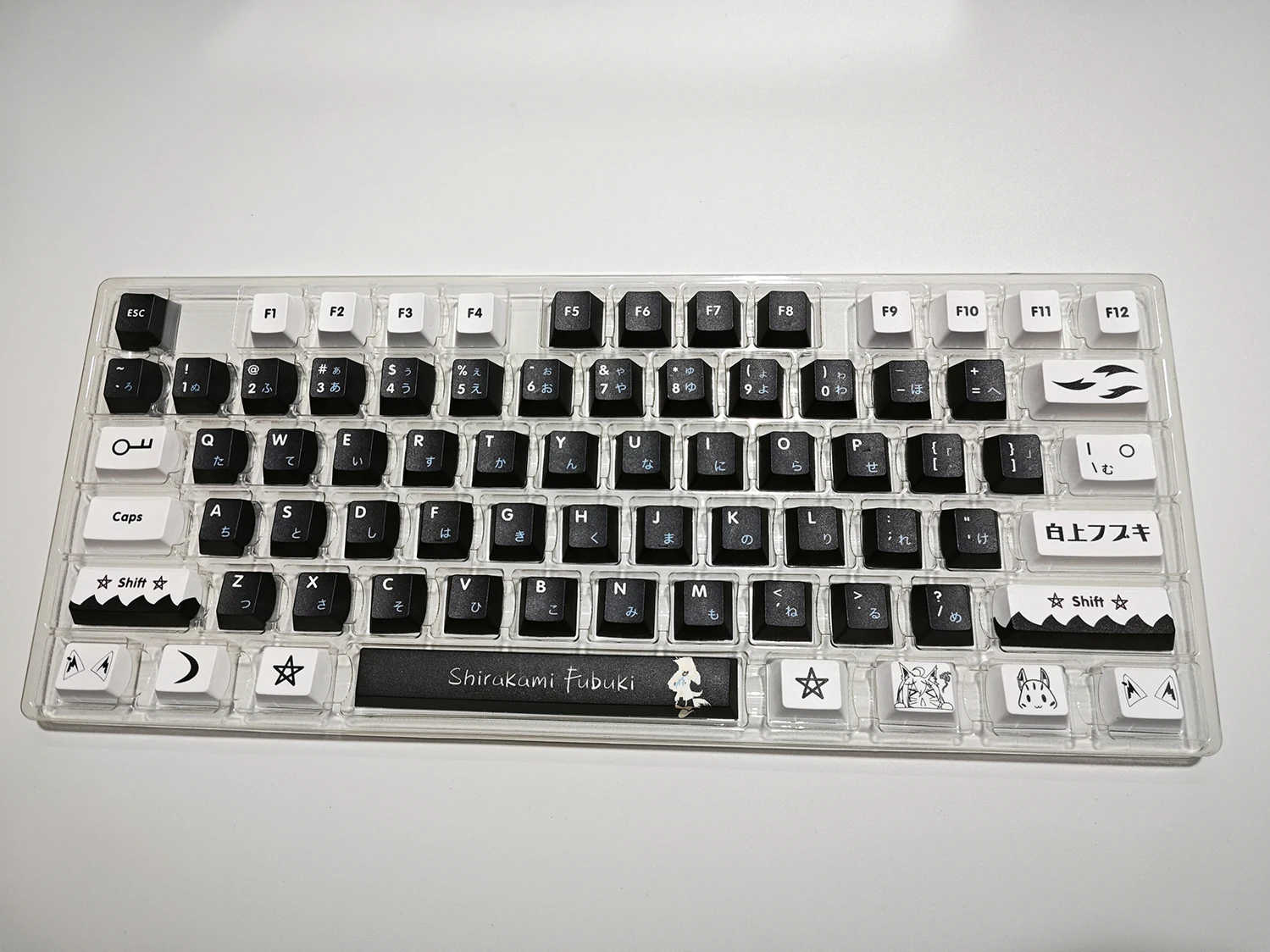 Shirakami Fubuki Hololive Vtuber Key Cover Sublimação de Dye Pbt Cherry mx Cruz Eixo Switch Keycap Teclado Mecânico - Imagem 4