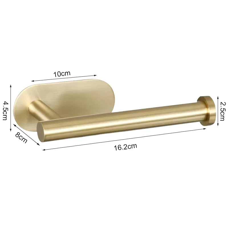 Space-Saving Stainless Steel Adhesive Towel and Tissue Holder