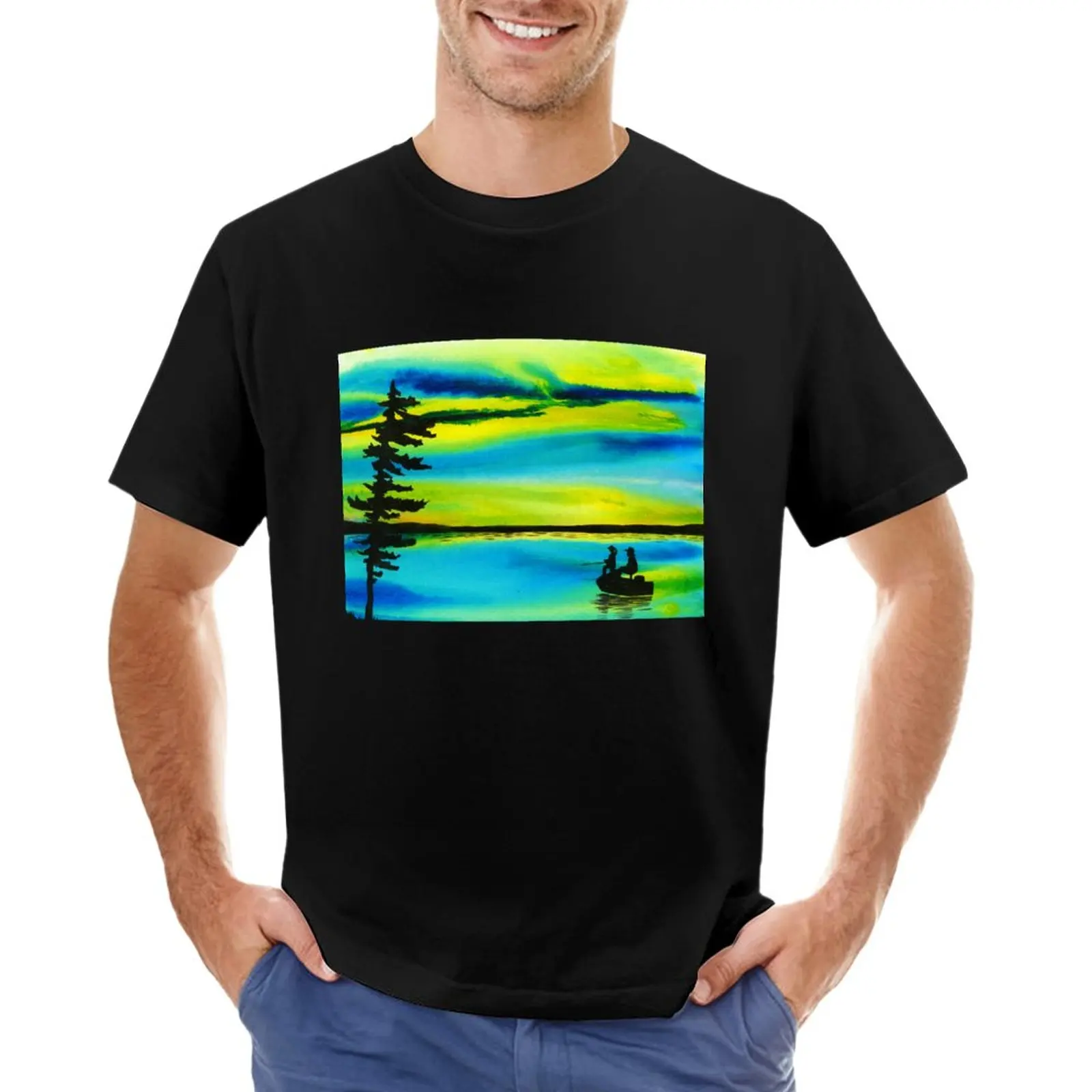 

Hooked Up! T-Shirt summer tops boys animal print sports fans Men's clothing
