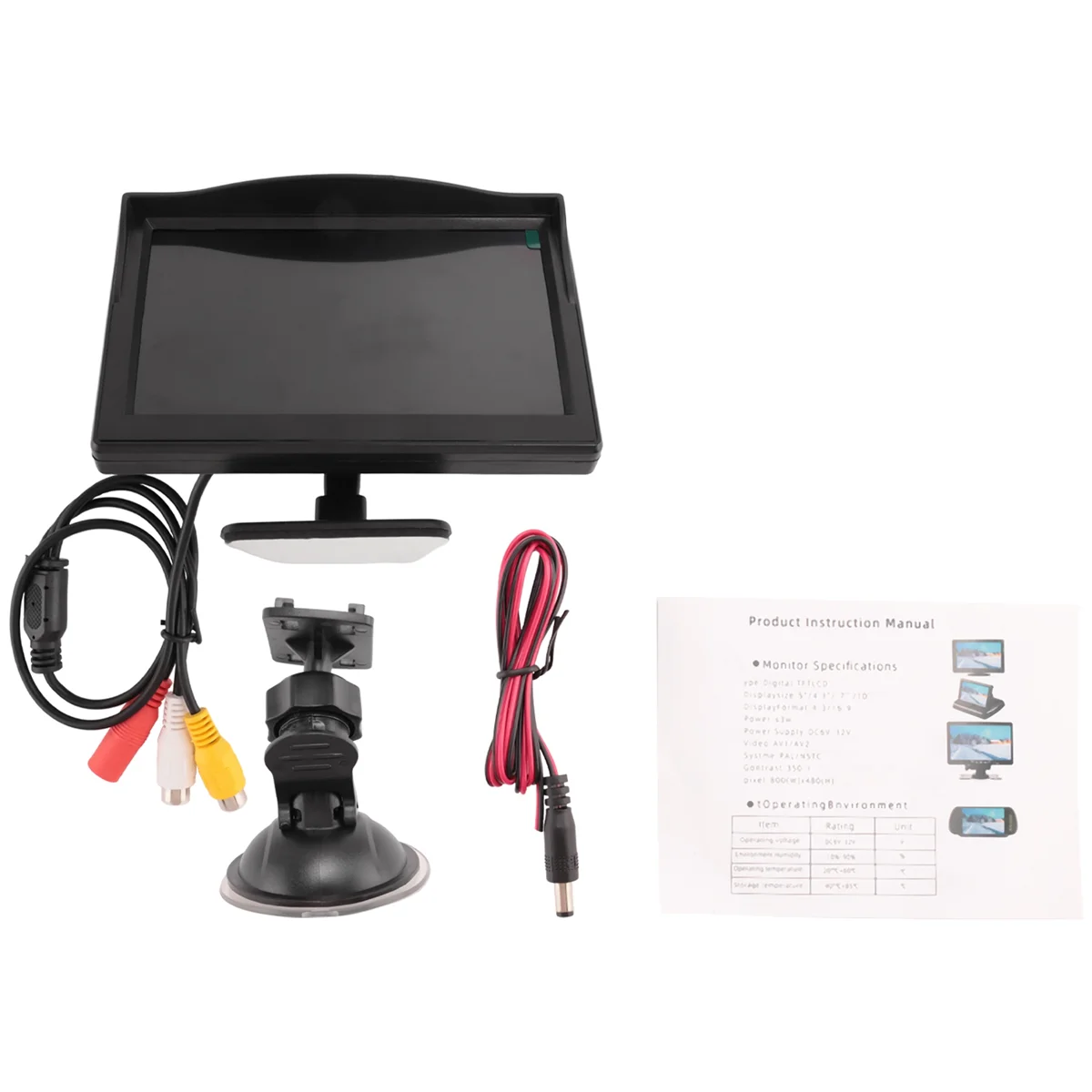 TFT LCD HD ũ ,   귡Ŷ, ڵ  ī޶, ĸ麸, DVD, ̵ ÷̾, 5 ġ, 800X480